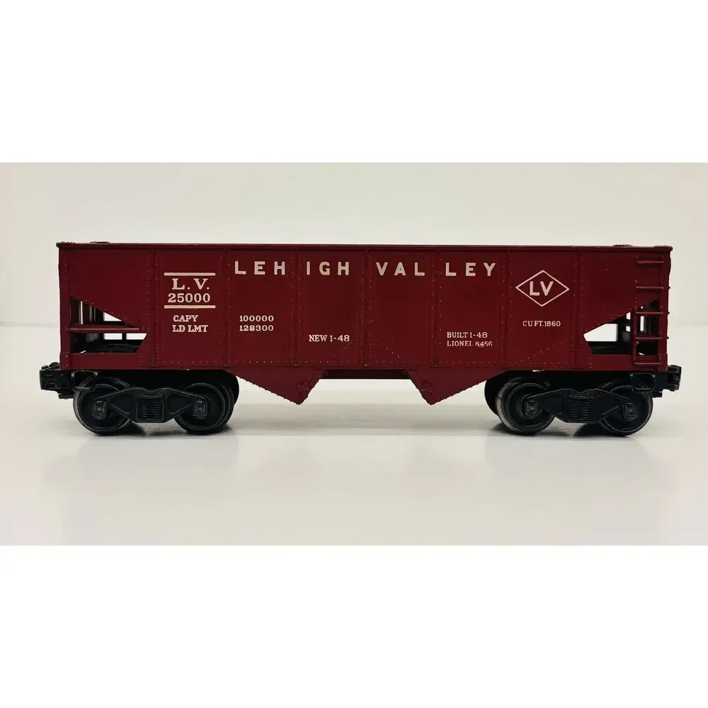 Lionel Postwar Lehigh Valley Hopper Car 6456 Maroon w/ OB